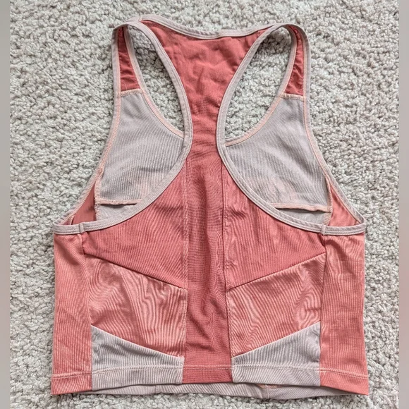 Gymshark Pink Mauve Turbo Racerback Vest Crop Tank Top Size XS - Picture 2 of 8